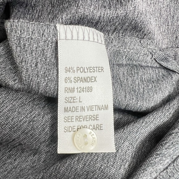 Pebble Beach Performance Polo Shirt Women's Size Large Gray V Neck Golf Tennis - Picture 6 of 8